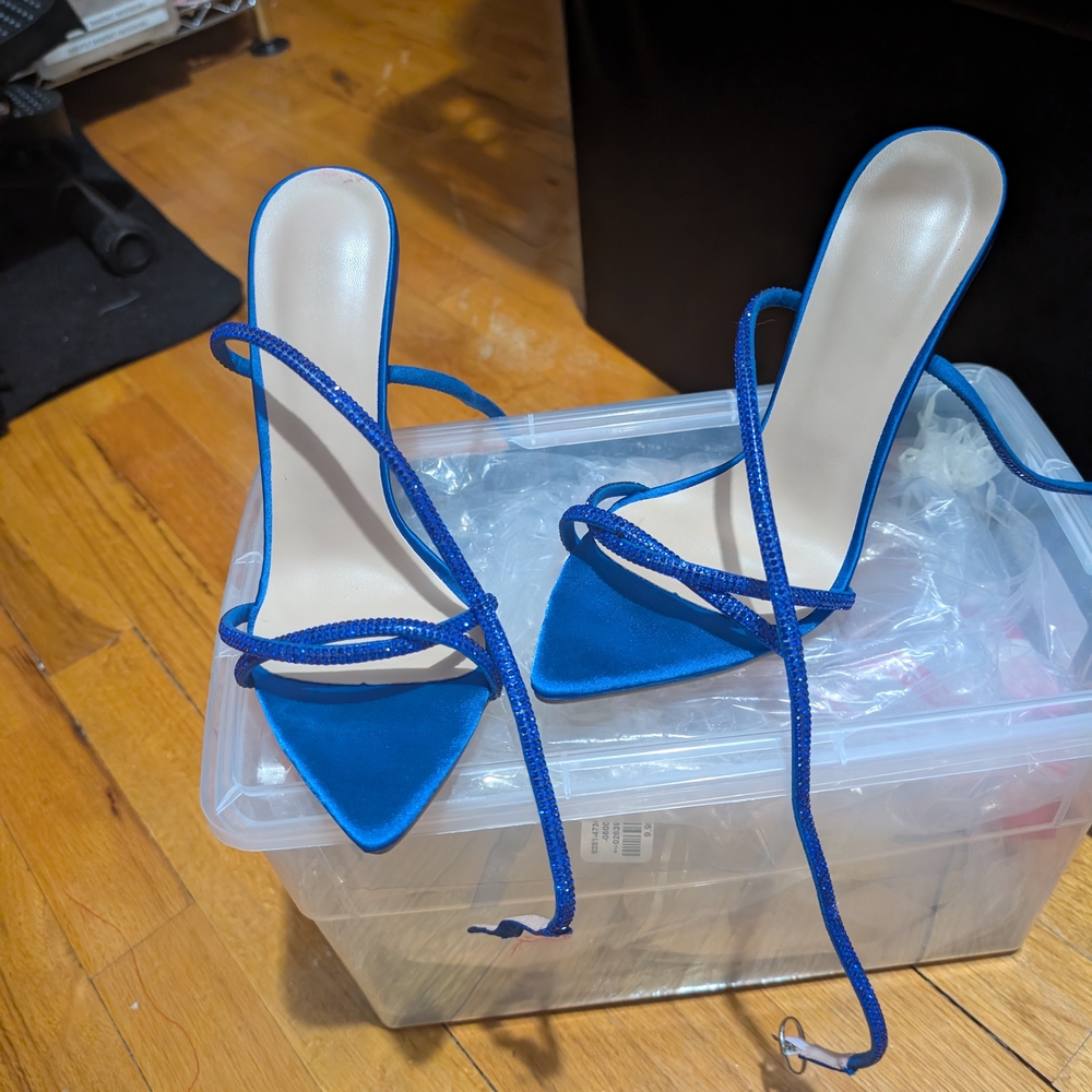 SHEIN Royal Blue Strappy Heels